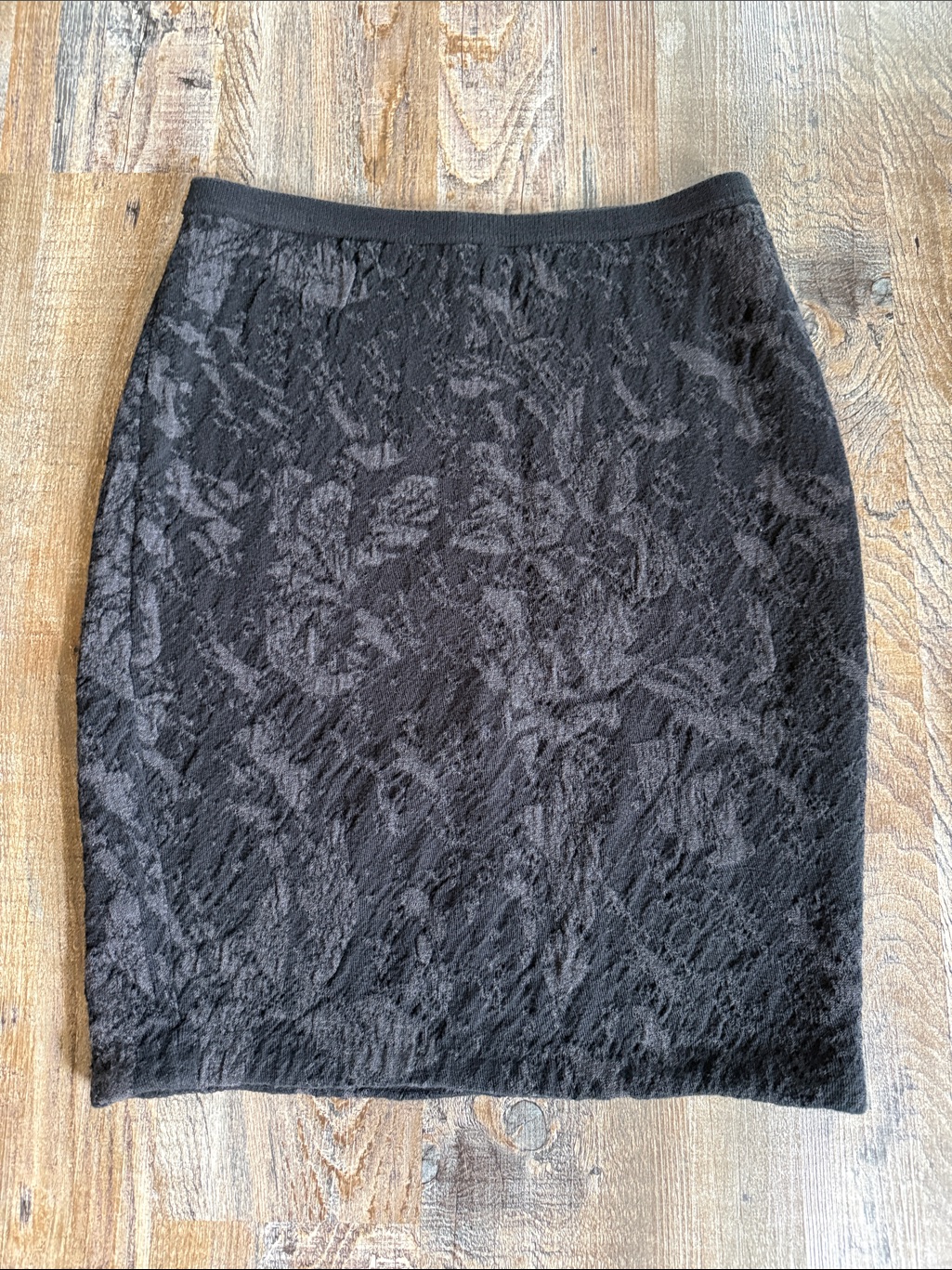 Eileen Fisher | Wool Blend Jacquard Knit Skirt